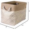 imageDII Jute Storage Collection Collapsible Burlap Diamond Storage Bin Large Rectangle 175x12x15 Bronze