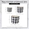 imageDII Polyester Storage Bin Gold Metallic Collection Collapsible with Handles Large Round Pineapple
