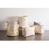imageDII Polyester Storage Bin Gold Metallic Collection Collapsible with Handles Large Round Pineapple