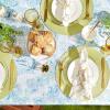 imageDII Blue Paisley Outdoor Tabletop Collection Stain Resistant ampamp Waterproof 60x84 wZipper Blue60 x 120