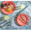 imageDII Blue Paisley Outdoor Tabletop Collection Stain Resistant ampamp Waterproof 60x84 wZipper Blue60 x 84