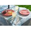 imageDII Blue Paisley Outdoor Tabletop Collection Stain Resistant ampamp Waterproof 60x84 wZipper Blue60 x 84 w Zipper