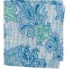 imageDII Blue Paisley Outdoor Tabletop Collection Stain Resistant ampamp Waterproof 60x84 wZipper BlueNapkin Set