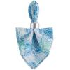 imageDII Blue Paisley Outdoor Tabletop Collection Stain Resistant ampamp Waterproof 60x84 wZipper BlueNapkin Set