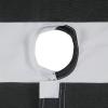 imageDII Cabana Stripe Outdoor Zippered Tabletop Collection StainWrinkle Resistant ampamp Waterproof 60 x 120 Nautical BlueBlack