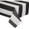 imageDII Cabana Stripe Outdoor Zippered Tabletop Collection StainWrinkle Resistant ampamp Waterproof 60 x 120 Nautical BlueBlack