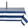 imageDII Cabana Stripe Outdoor Zippered Tabletop Collection StainWrinkle Resistant ampamp Waterproof 60 x 120 Nautical BlueNautical Blue
