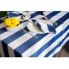 imageDII Cabana Stripe Outdoor Zippered Tabletop Collection StainWrinkle Resistant ampamp Waterproof 60 x 120 Nautical BlueNautical Blue