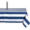 imageDII Cabana Stripe Outdoor Zippered Tabletop Collection StainWrinkle Resistant ampamp Waterproof 60 x 120 Nautical BlueNautical Blue