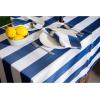 imageDII Cabana Stripe Outdoor Zippered Tabletop Collection StainWrinkle Resistant ampamp Waterproof 60 x 120 Nautical BlueNautical Blue