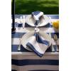 imageDII Cabana Stripe Outdoor Zippered Tabletop Collection StainWrinkle Resistant ampamp Waterproof 60 x 120 Nautical BlueNautical Blue