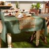imageDII IndoorOutdoor Tabletop Collection Umbrella Hole with Zipper Machine Washable Tonal Lattice Tablecloth 60quot Round ArtichokeArtichoke