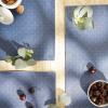imageDII IndoorOutdoor Tabletop Collection Umbrella Hole with Zipper Machine Washable Tonal Lattice Tablecloth 60quot Round ArtichokeFrench Blue