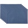 imageDII IndoorOutdoor Tabletop Collection Umbrella Hole with Zipper Machine Washable Tonal Lattice Tablecloth 60quot Round ArtichokeFrench Blue