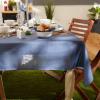 imageDII IndoorOutdoor Tabletop Collection Umbrella Hole with Zipper Machine Washable Tonal Lattice Tablecloth 60quot Round ArtichokeFrench Blue