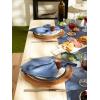 imageDII IndoorOutdoor Tabletop Collection Umbrella Hole with Zipper Machine Washable Tonal Lattice Tablecloth 60quot Round ArtichokeFrench Blue