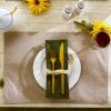 imageDII IndoorOutdoor Tabletop Collection Umbrella Hole with Zipper Machine Washable Tonal Lattice Tablecloth 60quot Round ArtichokeStone