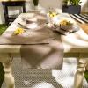 imageDII IndoorOutdoor Tabletop Collection Umbrella Hole with Zipper Machine Washable Tonal Lattice Tablecloth 60quot Round ArtichokeStone