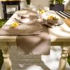imageDII IndoorOutdoor Tabletop Collection Umbrella Hole with Zipper Machine Washable Tonal Lattice Tablecloth 60quot Round ArtichokeStone