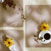 imageDII IndoorOutdoor Tabletop Collection Umbrella Hole with Zipper Machine Washable Tonal Lattice Tablecloth 60quot Round ArtichokeStone