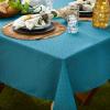imageDII IndoorOutdoor Tabletop Collection Umbrella Hole with Zipper Machine Washable Tonal Lattice Tablecloth 60quot Round ArtichokeStorm Blue