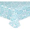 imageDII Summer Ikat Print Vinyl Tabletop Collection Flannel Backed IndoorOutdoor Tablecloth Rectangle 60x84 Blue Ikat84 x 60 Rectangular