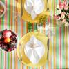 imageDII Vinyl Tabletop Collection IndoorOutdoor SpillProof Flannel Backed Tablecloth Rectangle 60x102 Summer StripeSpring Stripe