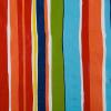 imageDII Vinyl Tabletop Collection IndoorOutdoor SpillProof Flannel Backed Tablecloth Rectangle 60x102 Summer StripeSummer Stripe
