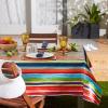 imageDII Vinyl Tabletop Collection IndoorOutdoor SpillProof Flannel Backed Tablecloth Rectangle 60x102 Summer StripeSummer Stripe