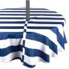 imageDII Cabana Stripe Outdoor Zippered Tabletop Collection StainWrinkle Resistant ampamp Waterproof 60 x 120 Nautical BlueNautical Blue