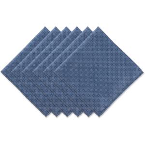 imageDII IndoorOutdoor Tabletop Collection Umbrella Hole with Zipper Machine Washable Tonal Lattice Tablecloth 60quot Round ArtichokeFrench Blue