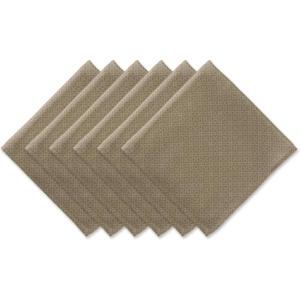 imageDII IndoorOutdoor Tabletop Collection Umbrella Hole with Zipper Machine Washable Tonal Lattice Tablecloth 60quot Round ArtichokeStone