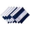 imageDII Cabana Stripe Outdoor Tabletop Collection Water Resistant Napkin Set of 6 Nautical BlueNautical Blue