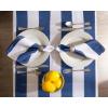 imageDII Cabana Stripe Outdoor Tabletop Collection Water Resistant Napkin Set of 6 Nautical BlueNautical Blue
