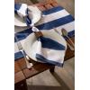 imageDII Cabana Stripe Outdoor Tabletop Collection Water Resistant Napkin Set of 6 Nautical BlueNautical Blue