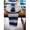 imageDII Cabana Stripe Outdoor Tabletop Collection Water Resistant Napkin Set of 6 Nautical BlueNautical Blue