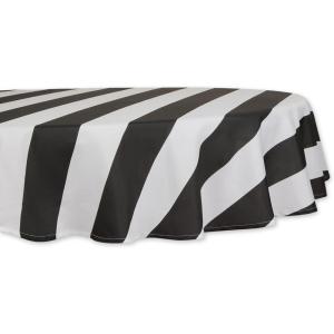 imageDII Cabana Stripe Outdoor Tabletop Collection Water Resistant Napkin Set of 6 Nautical BlueBlack