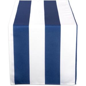 imageDII Cabana Stripe Outdoor Tabletop Collection Water Resistant Napkin Set of 6 Nautical BlueNautical Blue