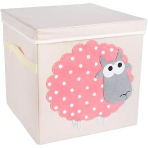 imageDII Nursery or Playroom Storage Bins with Lids Made to Fit Standard Cube Organizers use for Toys Clothing Blankets Books ampamp More 13x13x13  Sheep