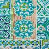 imageDII Spanish Tile Print Collection Flannel Backed Tablecloth 70quot Round Multi Color