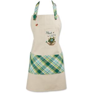 imageDII Womens Pantry Style Apron Collection Large Pockets Adjustable with Long Waist TiesPlant Lady