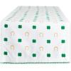 image:imageDII St Patricks Day Collection Tabletop Table Runner 14x72 Shamrock CheckClover Horseshoe