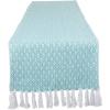 image:imageDII Farmhouse Mini Diamond Braided Table Runner 15x72 GrayAqua