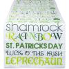 image:imageDII St Patricks Day Collection Tabletop Table Runner 14x72 Shamrock CheckSt Patricks Day
