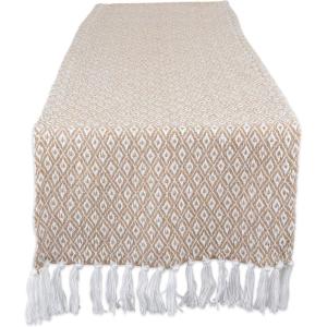 image:imageDII Farmhouse Mini Diamond Braided Table Runner 15x72 GrayStone