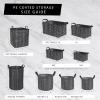 image:imageDII Laundy Collection PE Coated Collapsible Bin Aqua Lattice Laundry HamperCinnamon Lattice