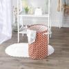 image:imageDII Laundy Collection PE Coated Collapsible Bin Aqua Lattice Laundry HamperCinnamon Lattice