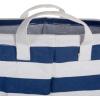 image:imageDII Laundy Collection PE Coated Collapsible Bin Aqua Lattice Laundry HamperNautical Blue Stripe