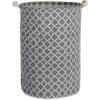 image:imageDII Laundy Collection PE Coated Collapsible Bin Aqua Lattice Laundry HamperGray Lattice