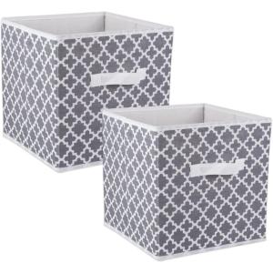 image:imageDII Non Woven Polyester Storage Bin Gray Small Set of 2